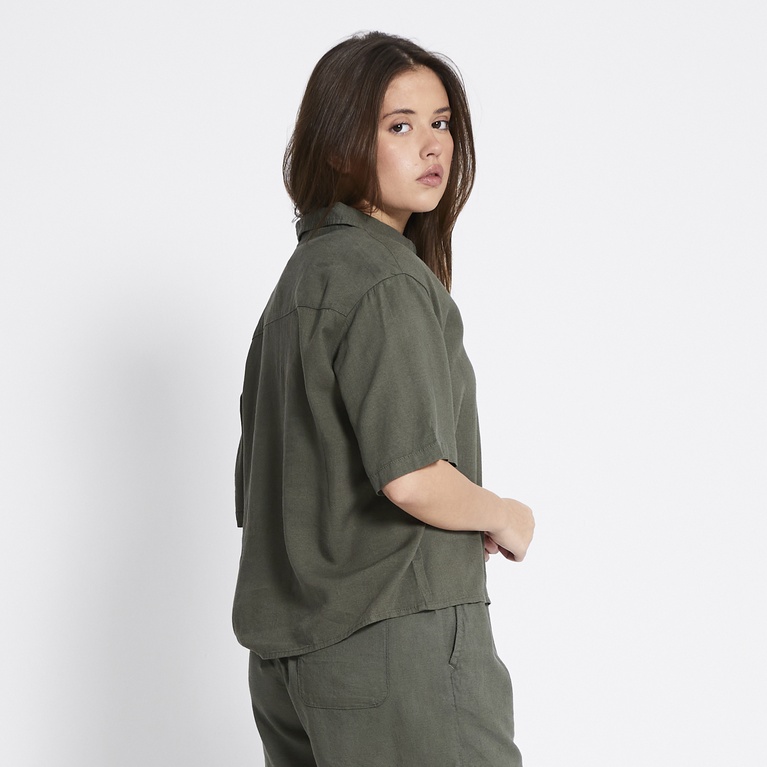 Kurzarm-Leinenbluse "Dana"